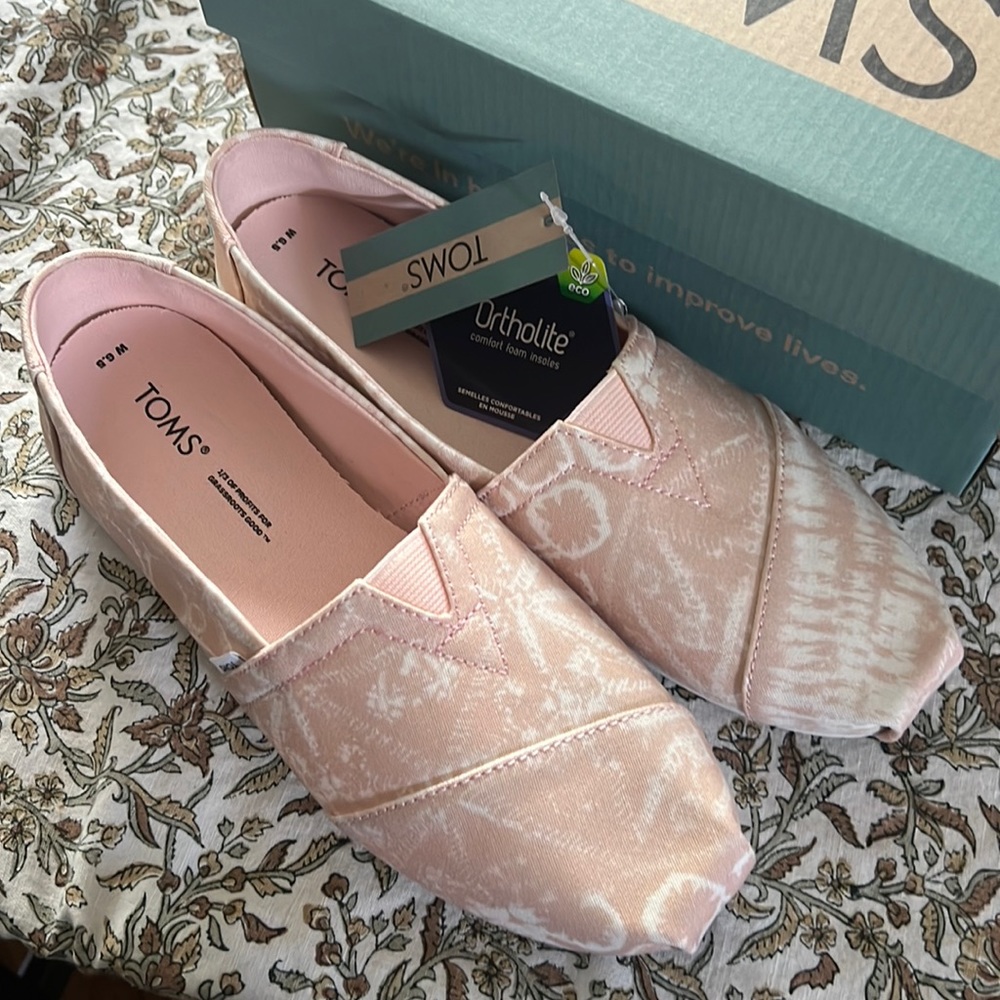 TOMS Alpargata Shoes - Cloudy Pink Print